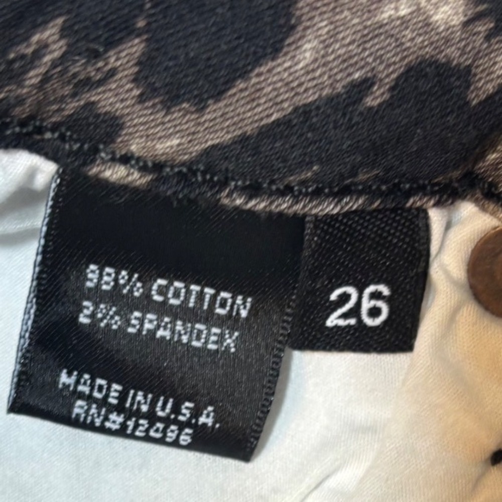 Parker Smith Night Cat Leopard Print Tuxedo Stripe Skinny Jeans Size 26 NWT - Picture 9 of 12